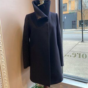 Gently Worn Women's Zara Funnel Coat w/ Studs